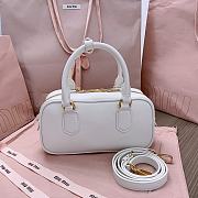 Miu Miu Arcadie Leather Bag White 22x10x7cm - 4