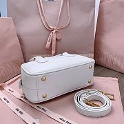 Miu Miu Arcadie Leather Bag White 22x10x7cm - 5