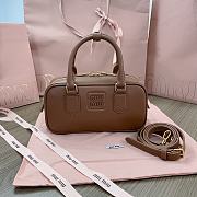Miu Miu Arcadie Leather Bag Brown 22x10x7cm - 2