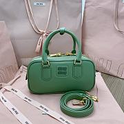 Miu Miu Arcadie Leather Bag Green 22x10x7cm - 3
