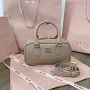 Miu Miu Arcadie Leather Bag Beige 22x10x7cm - 5