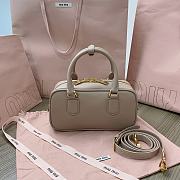 Miu Miu Arcadie Leather Bag Beige 22x10x7cm - 2