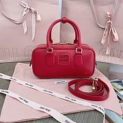 Miu Miu Arcadie Leather Bag Red 22x10x7cm - 1