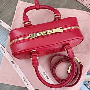 Miu Miu Arcadie Leather Bag Red 22x10x7cm - 5