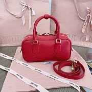 Miu Miu Arcadie Leather Bag Red 22x10x7cm - 3