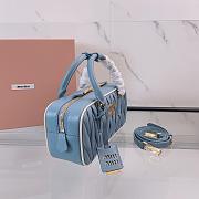 Miu Miu Blue Matelassé Leather Arcadie Size 22x10x7cm - 6