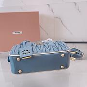 Miu Miu Blue Matelassé Leather Arcadie Size 22x10x7cm - 5