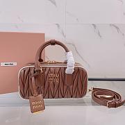 Miu Miu Brown Matelassé Leather Arcadie Size 22x10x7cm - 1