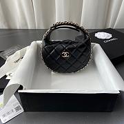 Chanel 23C Mini Hoop Loop Hobo Black 16x16x5.5cm - 5