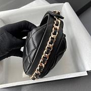 Chanel 23C Mini Hoop Loop Hobo Black 16x16x5.5cm - 3