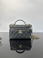 Chanel 25C Long Vanity Caviar Black Bag 17x19x5cm - 6