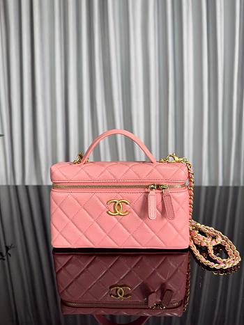 Chanel 25C Long Vanity Caviar Pink Bag 17x19x5cm