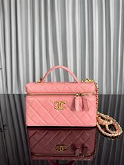 Chanel 25C Long Vanity Caviar Pink Bag 17x19x5cm - 3