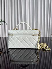 Chanel 25C Long Vanity Caviar White Bag 17x19x5cm - 5
