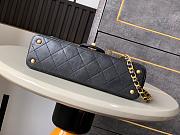 Chanel 25P Kelly Black Bag Size 19x6x12cm - 4