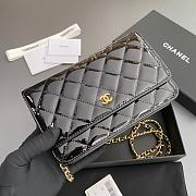 Chanel Woc Patent Black Gold Size 20x13x3.5cm - 4