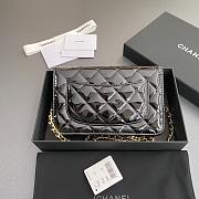 Chanel Woc Patent Black Gold Size 20x13x3.5cm - 3