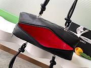 Chanel All Black Quilted Leather Cambon 27x10x15cm - 3