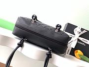 Chanel All Black Quilted Leather Cambon 27x10x15cm - 4