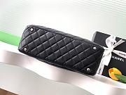 Chanel All Black Quilted Leather Cambon 27x10x15cm - 6