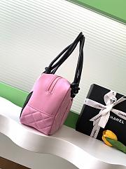 Chanel Pink Quilted Leather Cambon 27x10x15cm - 2