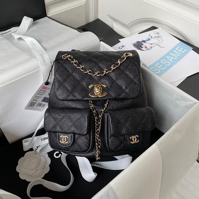 Chanel Black Duma Backpack Size 21x20x12cm - 1