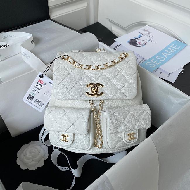Chanel White Duma Backpack Size 21x20x12cm - 1