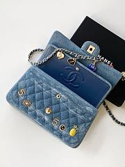 Chanel Blue in Denim Crossbody Bag Size 25CM - 5