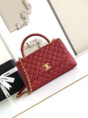 Chanel Coco Handle Top Flap Red Bag 29CM - 5