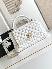 Chanel Coco Handle Top Flap White Bag 29CM - 6