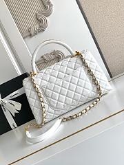 Chanel Coco Handle Top Flap White Bag 29CM - 3