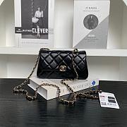 Chanel Flap Bag Metalic Black Size 20×11×5cm - 1