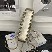 Chanel Flap Bag Metalic Gold Size 20×11×5cm - 4