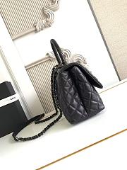 Chanel Flap Bag With Top Handle Lizard Coco 29×18×12cm - 5