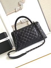 Chanel Flap Bag With Top Handle Lizard Coco 29×18×12cm - 4