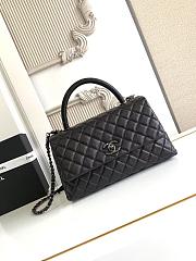 Chanel Flap Bag With Top Handle Lizard Coco 29×18×12cm - 3