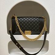Chanel Handbag Large Boy Gold-Tone Metal 25CM - 5