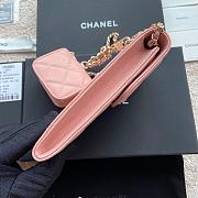 Chanel Phone Holder Lamb Pink Glitter 10x16.5x2cm - 5