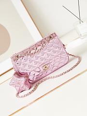 Chanel Pink Flap Mirror Bag with Star Size 24CM - 1