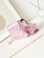 Chanel Pink Flap Mirror Bag with Star Size 24CM - 4