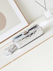 Chanel Silver Flap Mirror Bag with Star Size 24CM - 5