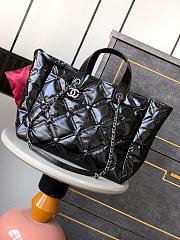 Chanel Tote Bag Black Leather Size 40CM - 3