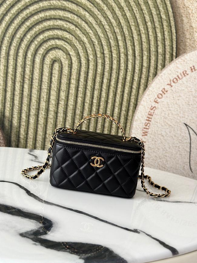 Chanel Vanity Case Bag Black Size 16x9.5x8cm - 1