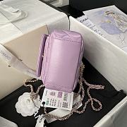 Chanel Purple Quilted Caviar Backpack 18x13x9cm - 6