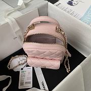 Chanel Pink Quilted Caviar Backpack 18x13x9cm - 4