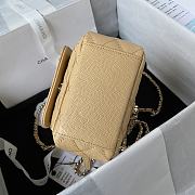 Chanel Beige Quilted Caviar Backpack 18x13x9cm - 3