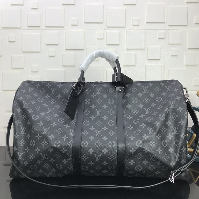 LV  Keepall Bandoulière 50 Black 41414 Size 50x23x29cm - 1