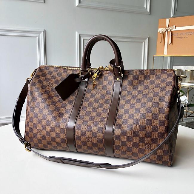 LV Keepall Bandoulière 50 Brown LV 41428 Size 50x23x29cm - 1