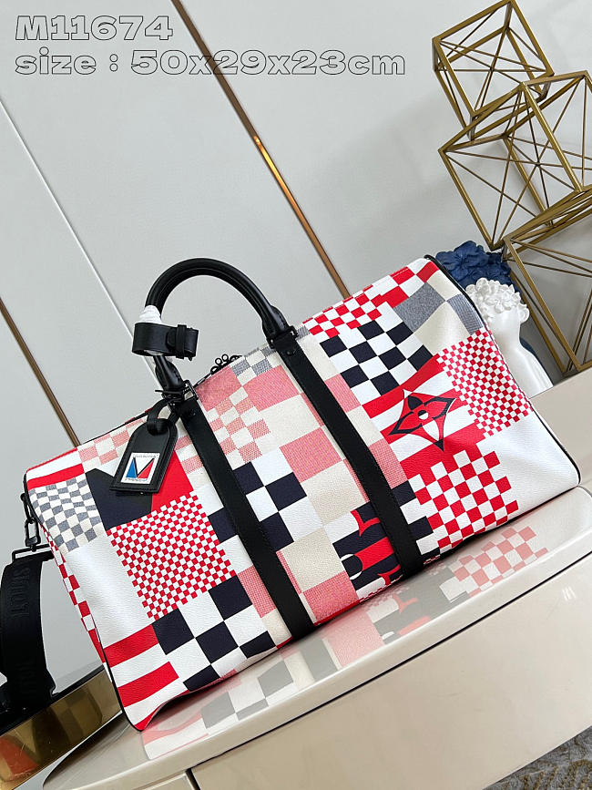 LV Keepall Bandoulière 50 M11674 Size 50x23x29cm - 1