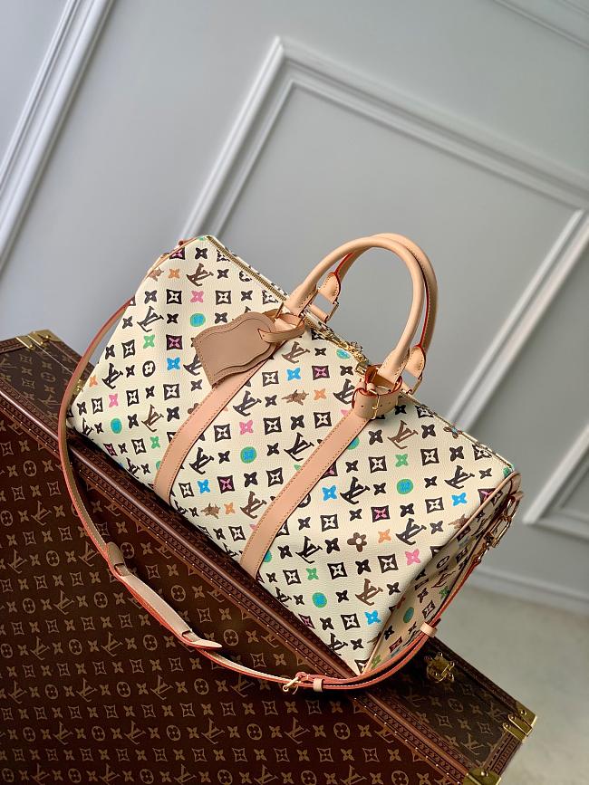 LV Keepall Bandoulière 50 Beige M24901 Size 50x23x29cm - 1